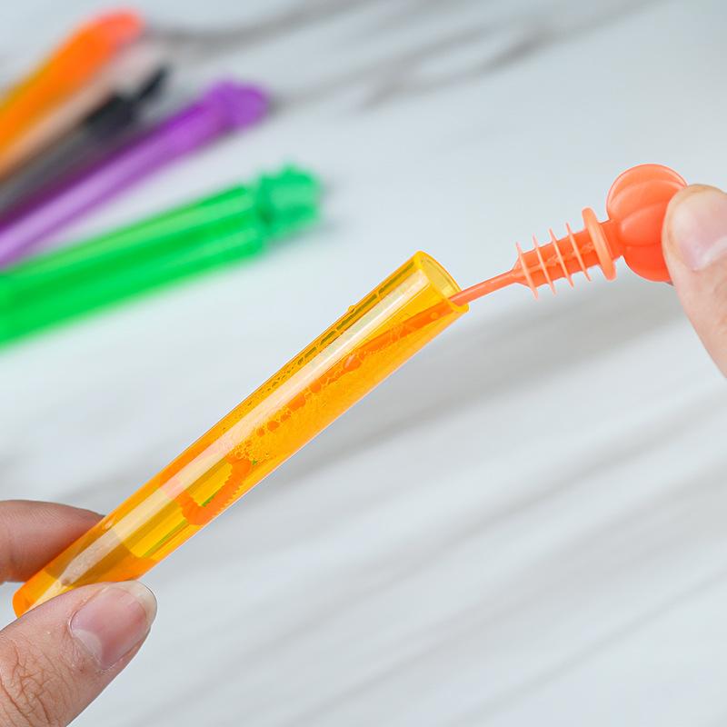 10Pcs 4.5Ml Halloween Wand Empty Tube Colorful Bubble Soap Bottle Kids Halloween Party Favors Pinata Filler Toys Gifts For Guest