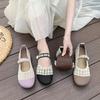 2025 Spring/Summer Ballet Flat Shoes Women's Casual Shoes Flat Heels Anti Slip Fashion Versatile Knitted Women's Shoes