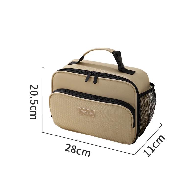 Insulated lunch bag easy to carry handle suitable for family outdoor gatherings and school students use 3430₽