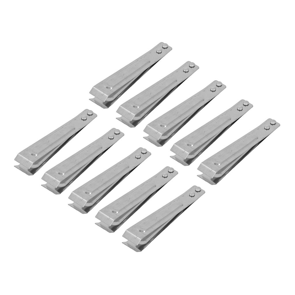 10 Stück Fischgrätenpinzetten Edelstahl Flache Spitze Haarpinzette Knoblauchschäler Haarzupfwerkzeug
