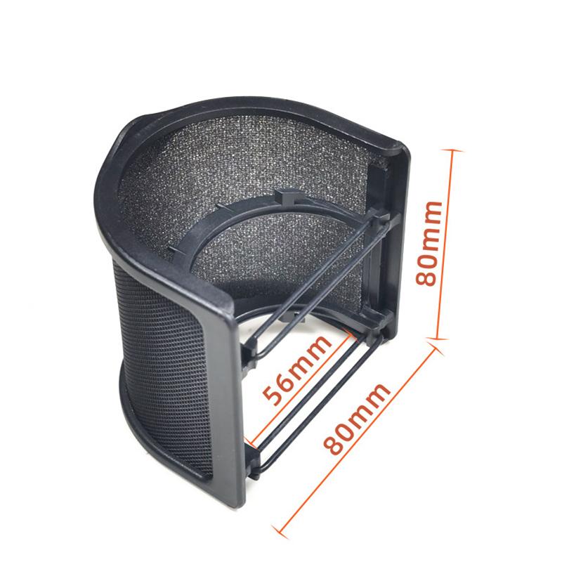 1 Stück Handmikrofon Schirm Popfilter Verbesserte Doppelschicht Metallgitter Schaumstoff Etamin Schicht Mikrofon Windschutz Abdeckung