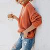 Autumn Winter Knitwear Women's Chunky Yarn High Neck Pullover Luxurious Relaxed-fit Slimming and Versatile Top