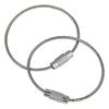10 Pcs Stainless Steel Wire Keychains Luggage Label Loop Cables Key Rings Loop for Outdoor Hiking Home Car Keys