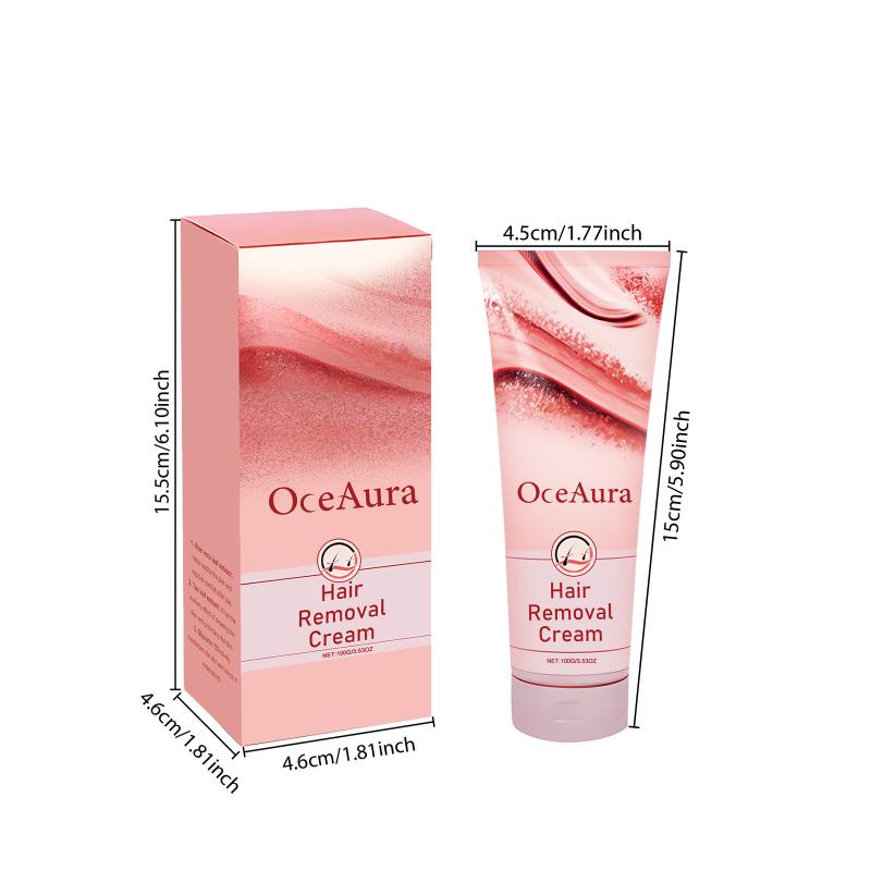 OceAura Body Hair Removal Cream for Women Fast Acting Gentle Depilatory Cream Leaves Skin Clean and Silky for Daily Grooming