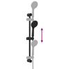 Shower System Set Black 70 Cm Stainless Steel