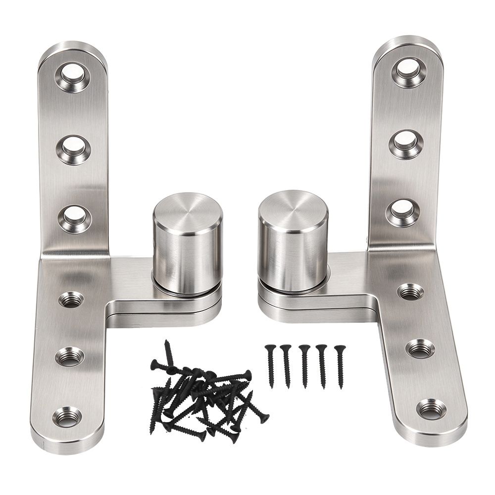 2pcs 270 Degree Rotation Rotating Pivot Hinge Stainless Steel Left Right Door Hinge Cabinets