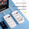 USB Smart Power Strip with Multiple Sockets, Universal European & UK Plug Board, Pure Copper Contacts
