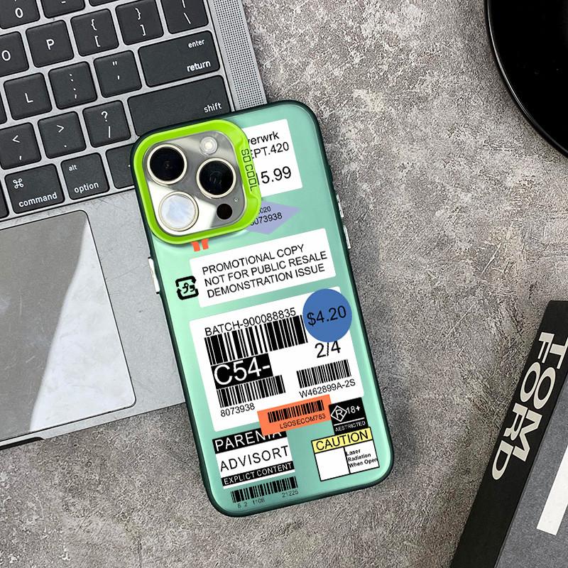 Fashionable Trend Niche QR Code Phone Case For iPhone 16 15 14 13 12 11 Pro Max XR XS MAX 7 8 PLUS MINI INS Luxury Matte Cover
