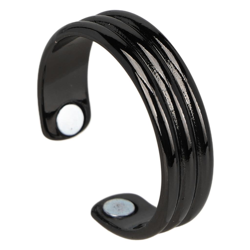 Men Women Adjustable Magnetic Ring Black Metal Stylish Fatigue Joint Soreness Relief Ring Jewlery Accessory
