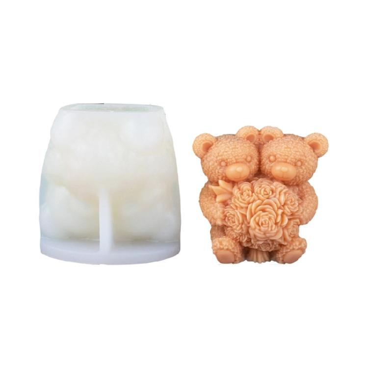 Bear Candle Mold for Candle Making,Silicone Candle Mold Bear Epoxy Resin Casting Molds for Diys Crafts,Candle,Soap
