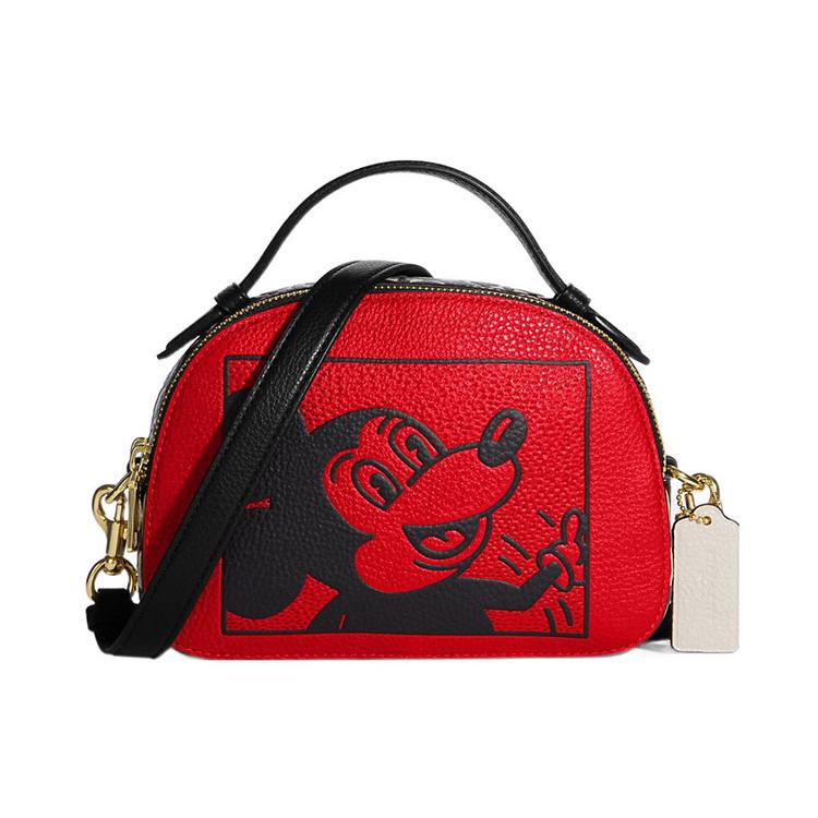 

Новая коллаборация COACH Disney X Keith Haring Сумка Serena из зернистой кожи, Сумка на плечо, Сумка через плечо Маленькая женская красная C6977-IMRGO 21.1*6.4*14.7CM