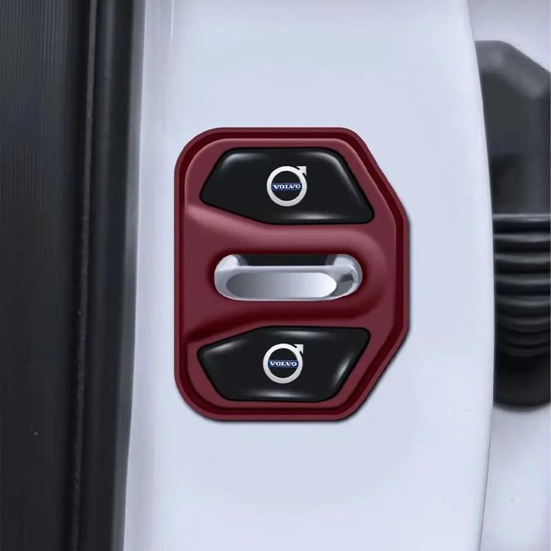 Car Silicone Door Lock Cover Protective Cap Sticker Accessories For Volvo Rdesign T6 AWD C30 C70 S40 S60 S70 S80 S90 V40 V50 V60