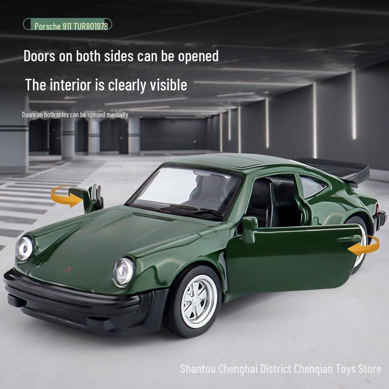 Retro Porsche 911 1:36 Alloy Pull-Back Toy Car Model for Boys