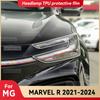 Für MG MARVEL R EV SUV 2021-2024 Auto Scheinwerfer Transparent TPU Schutzfolie Frontlicht Tönung Farbwechsel Aufkleber