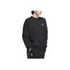 Adidas Loose-Fit Crew Neck Sweatshirt With Letter Print Unisex Tops Black IK7359