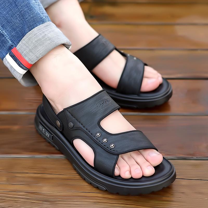 Fashion Summer Men Beach Sandals Leisure Comfortable Outdoor Beach Shoes In The United States British Driving Travel Sandals Men 38-47