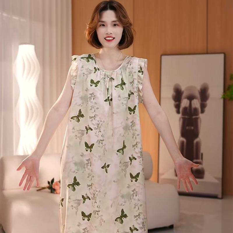 Women's Cotton Silk Camisole Pajama Dress - Summer, Loose Fit, Cute Japanese Style, Sexy and Thin, Perfect for Students