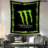 Monster Energy Wall Tapestry Aesthetic Wall Hanging Printed Fabric Blanket Decorative Tapestries for Bedroom Living Room Home Decor