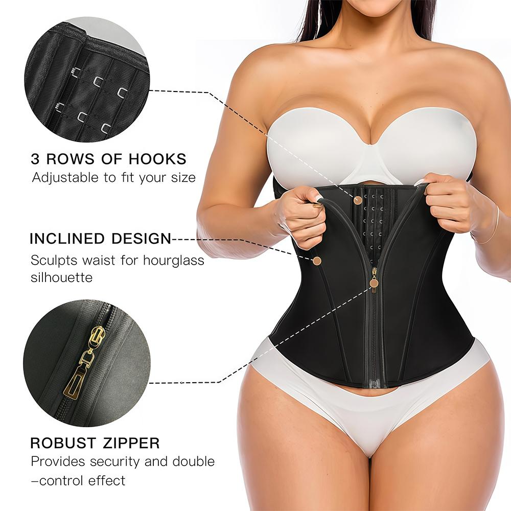 Waist Trainer For Women Tummy Control Workout Waist Cincher Corset Shapewear Body Shaper Zipper And Hooks