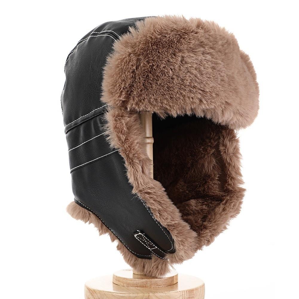 Warm Trapper Hat Faux Fur Lining Bomber Hat New Earflap Hat Cycling