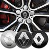 For Renault Megane 2 Duster Logan Captur Clio 4 4Pcs 56mm 60mm 65mm Car Styling Wheel Center Hub Cap Badge Emblem Sticker