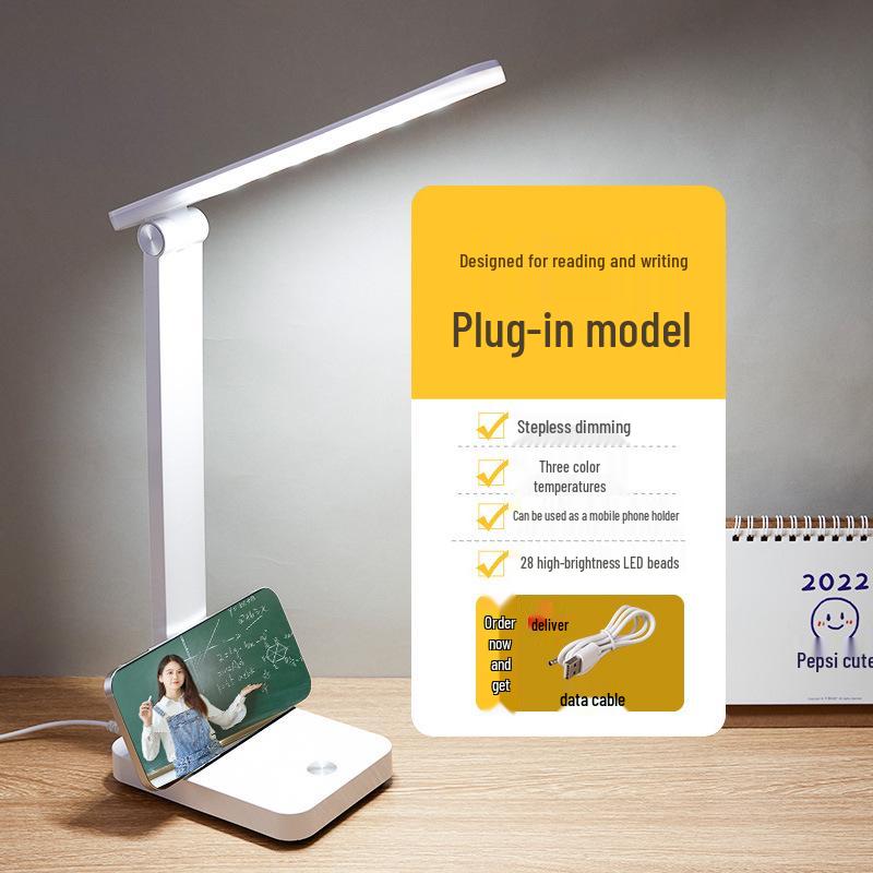 Wiederaufladbare Augenschutz-Klemm-Schreibtischlampe für Studenten und Studentenwohnheime