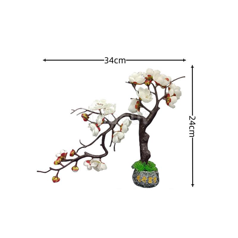 Japanese style plastic simulation flower Blossom Peach Blossom Ornament Sushi sashimi ornament Decorative artificial flowers-A