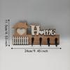 Vintage Wooden Key Hook 4 Hooks Key and Accessory Hanger Wall Storage Rack  Entrance Decoration