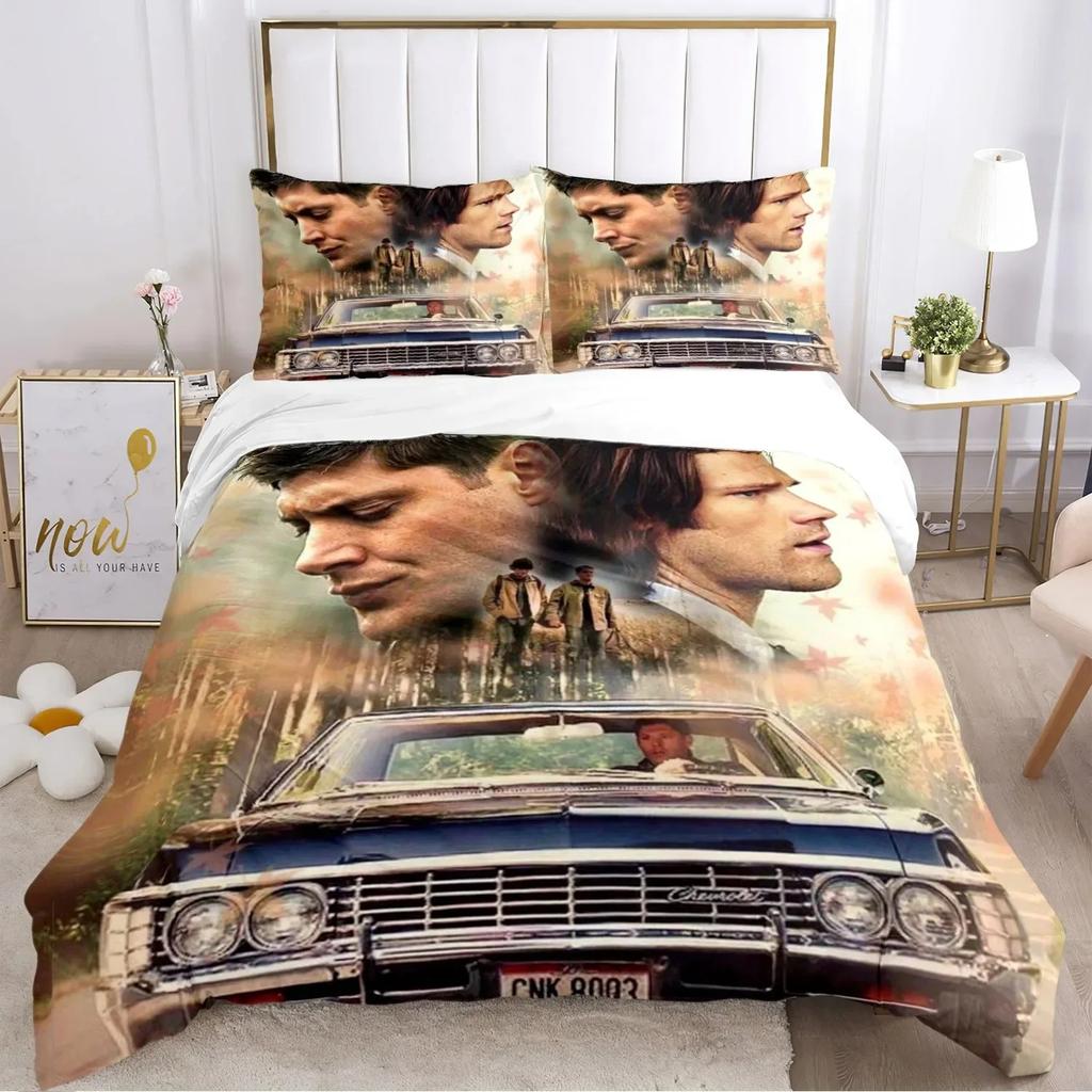 Set Biancheria da Letto Supernatural Singolo Matrimoniale King Full Size Singolo Doppio Copripiumino Federa Letto Ragazzi Ragazze Adulti