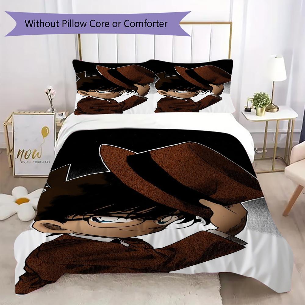 Detective Conan Anime Mystery Characters Bedding 1 Duvet Cover 2 Pillowcase Without Core Without Core Soft And Comfortable