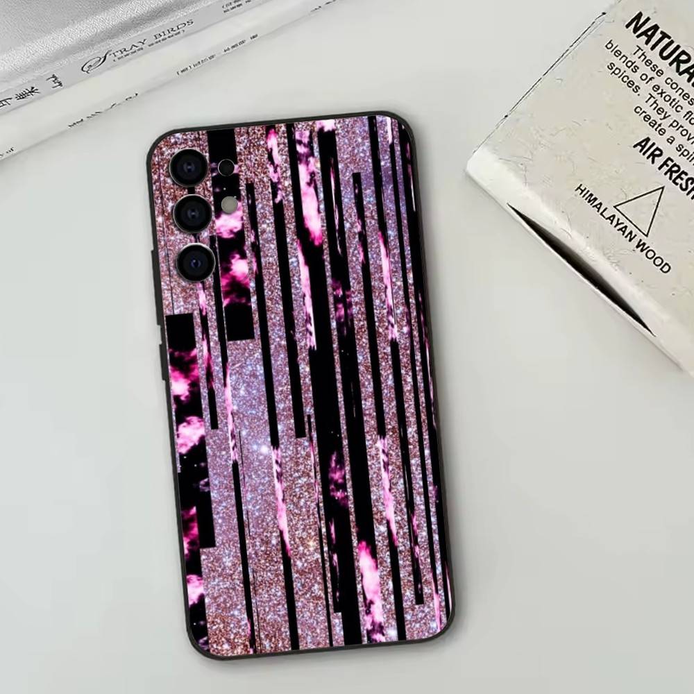 Luxury Bling Glitter Flash   Phone Case For Samsung S25,S24,S21,S22,S23,S30,Ultra,S20,Plus,Fe,Soft Silicone Black Cover