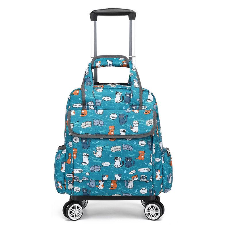 Geantă de mână tip cărucior pliabilă, ușoară și impermeabilă, cu roți universale pentru călătorii scurte și îmbarcare