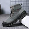 Herren High Top Britischer Stil Herbst Arbeitsschuhe Mid-Top Stiefel Lederstiefel Leder Kurzstiefel