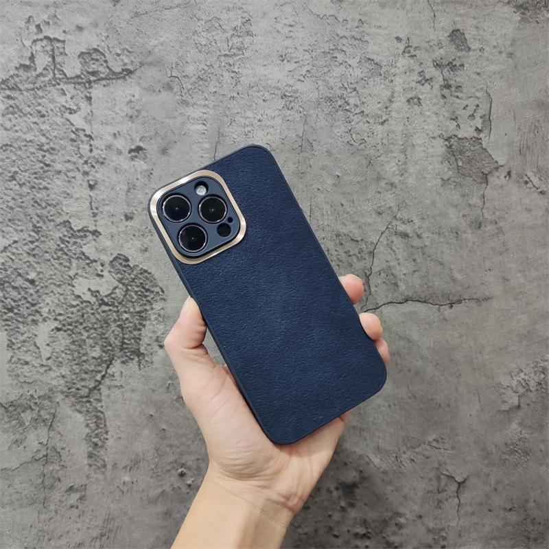 Suitable for IPhone15 with Moon Crater Pattern Phone Case, 13proMax Metal Lens, and Creative Anti-drop Protective Case for IPhone 14