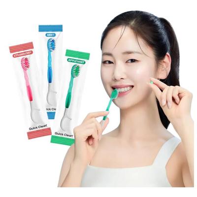 Quick Clean 5-in-1 Disposable Toothbrush 10pcs (Mint / Apple Mint / Strawberry) (10 Options)