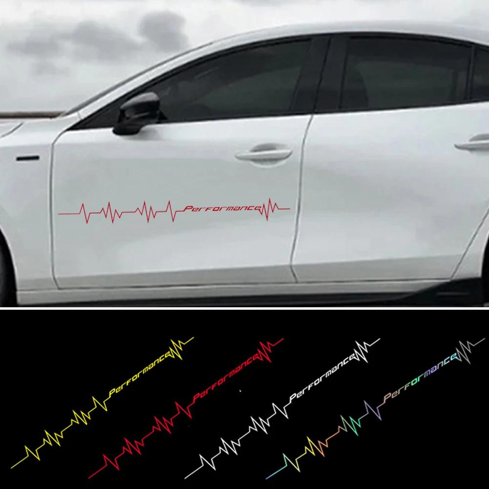 Reflexní výkonová čára srdečního tepu Samolepka na auto Sklo čelního skla Větrný štít Nárazník Kapota Dekorace Samolepka Auto Vozidlo Vinylová dekorace