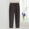 Mom's Warm Winter High-Waisted Velvet Straight-Leg Pants for Seniors