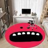 1pc Smile Teeth Office Round Area Rug, Under Office Chairs Bedroom Living Room Home Decor, Room Deco