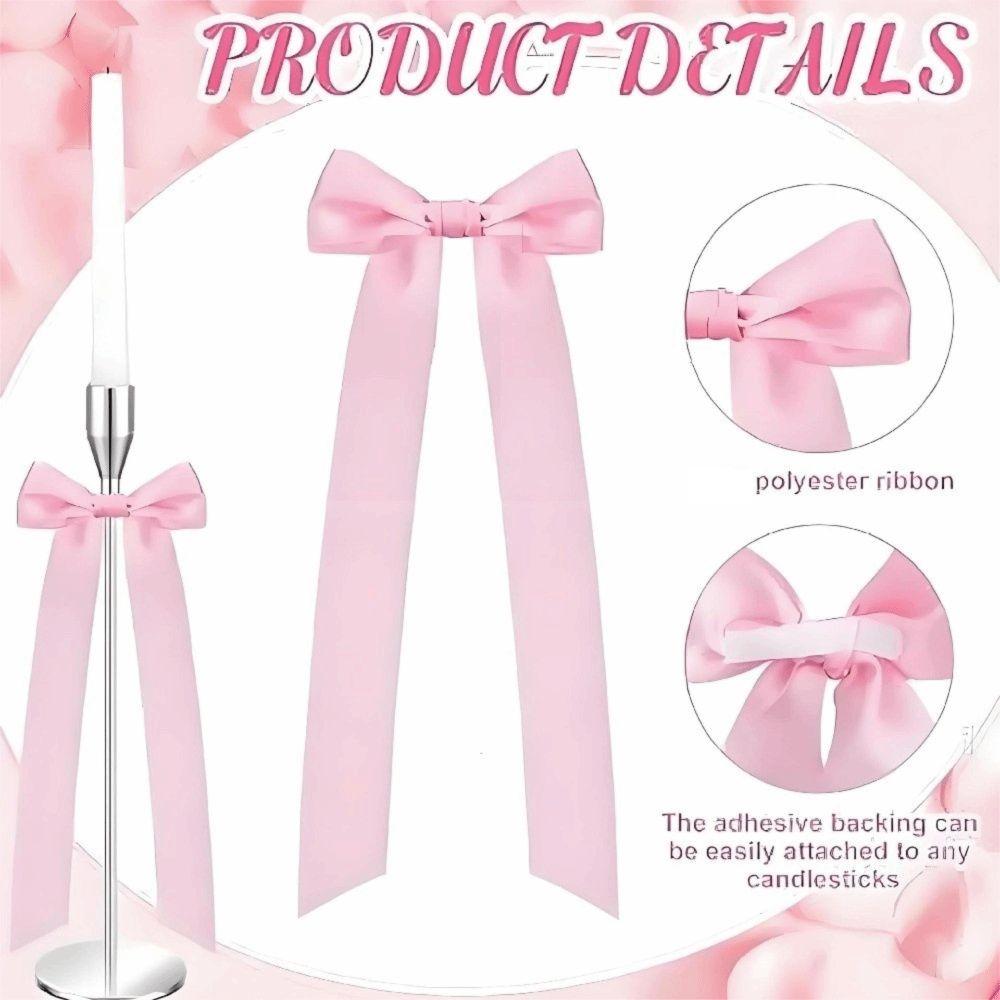 12pcs DIY Bowknot Candle Holder Decor Portable Versatile Wedding Decorations