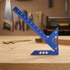 Carpenter Square Aluminum Alloy Layout Engraved Scale Triangular Ruler for Carpenters,