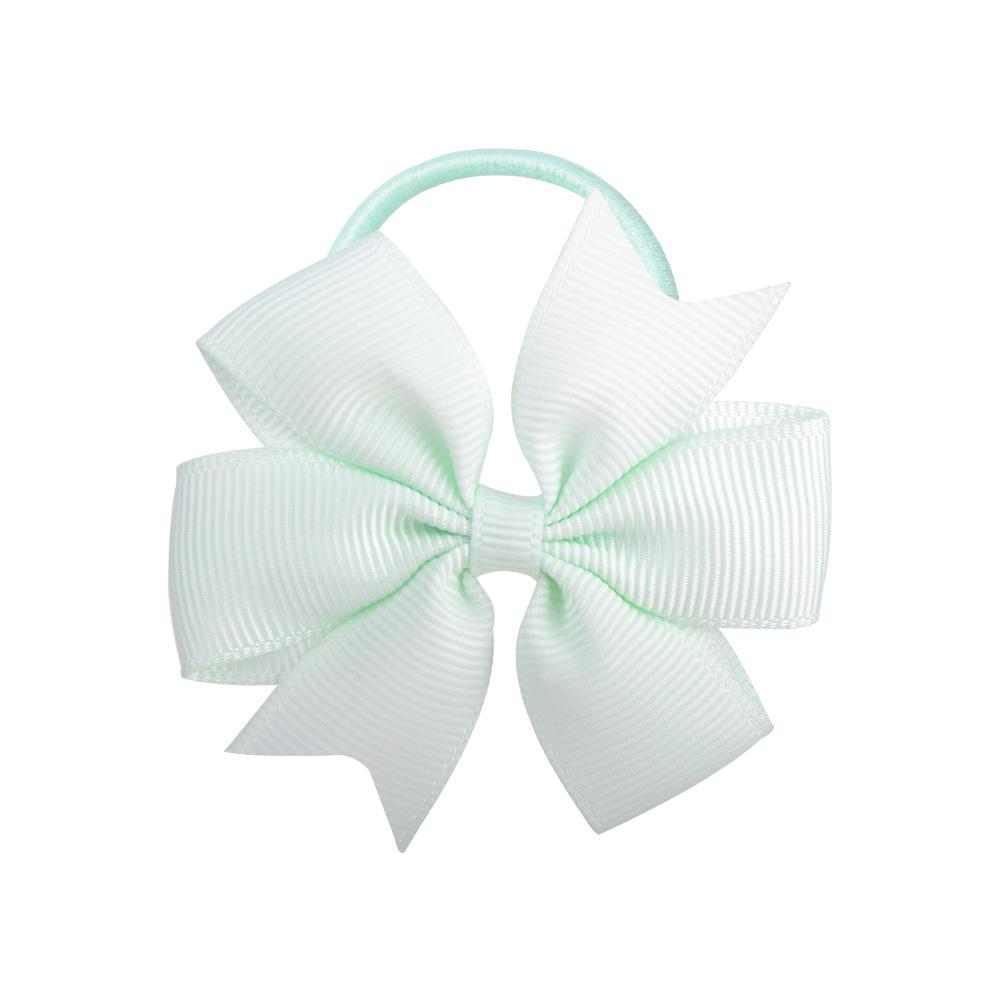 Cute Grosgrain Ribbon Bows Elastic Hair Bands For Girls Baby Lovely Ponytail Holder Hair Ties Children Kids Hair Accessories