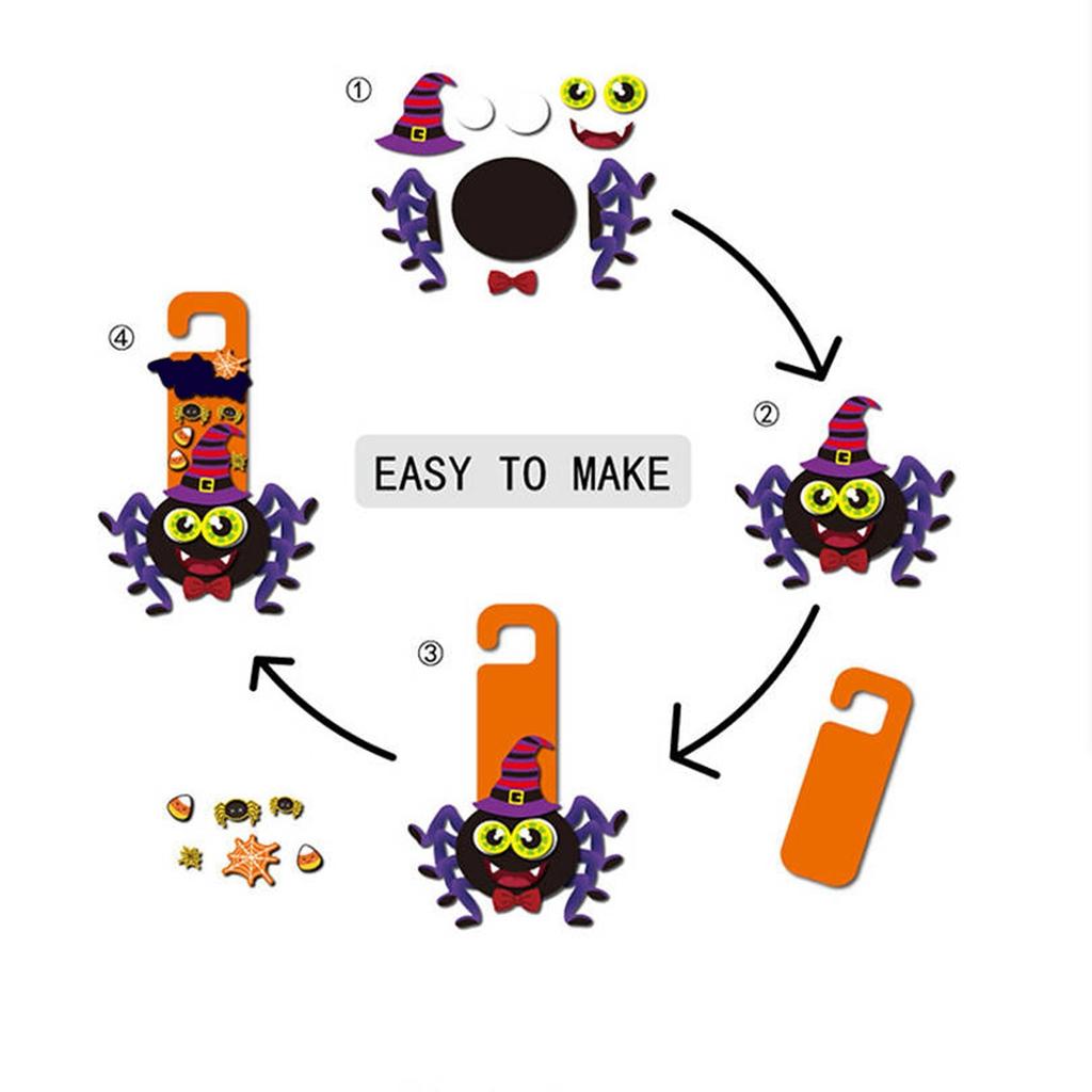DIY Children's Cartoon Halloween Decorative Door Stickers, Festival Pumpkin Festival Game Set .