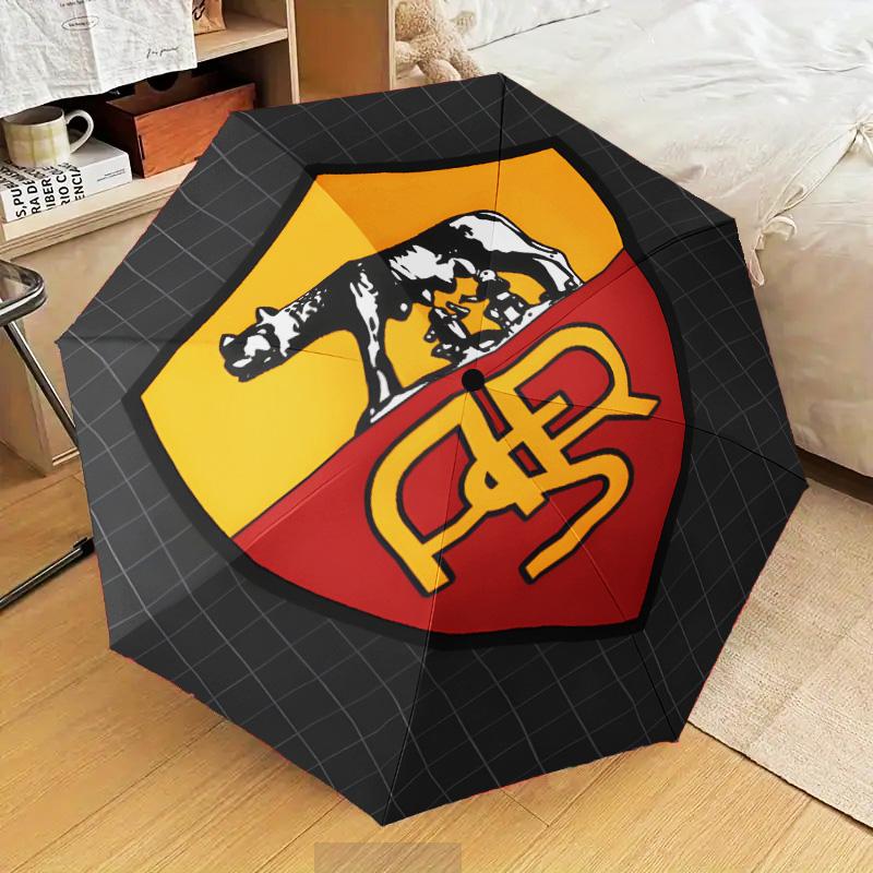 1PC Rome Wolf Football club Printed Umbrella Folding umbrella, automatic umbrella 8-Frame for Travel, camping Fan gifts Christmas Gifts
