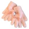 Korean Pink Bow Knit Plush Women's Winter Gloves: Fluffy, Velvet-Lined, Cold-Proof Five-Finger Design