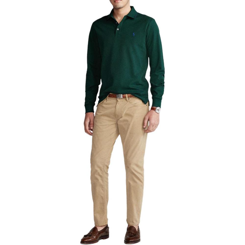 Polo Ralph Lauren Ss24 Pony Logo Besticktes Poloshirt Herren Oberteile Dunkelgrün MNPOKNI16820815-300