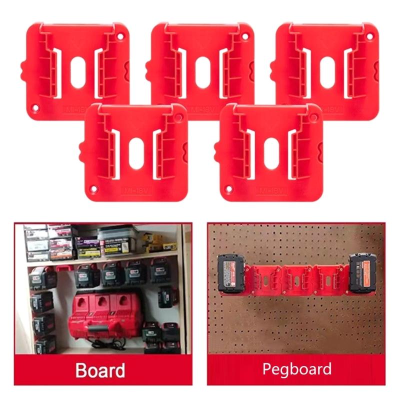 Lightweight ABS Plastic Battery Holder Base for 18V Battery Series Easy Installation and Portability 10Pcs/5pcs