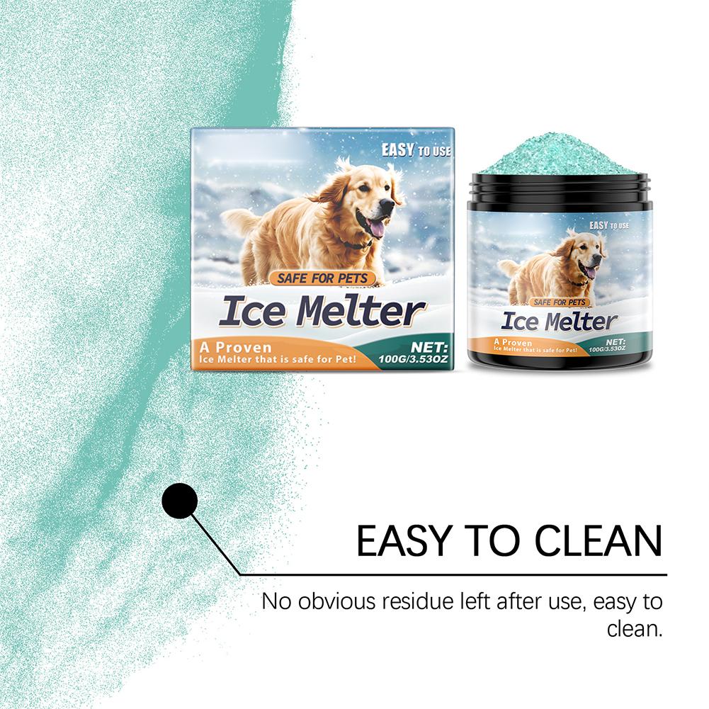 100g Pet Ice Melt Pet Friendly Ice Melter Safe For Paws Concrete Street Snow Melting Non Irritating Sodium Chloride Outdoor Tool