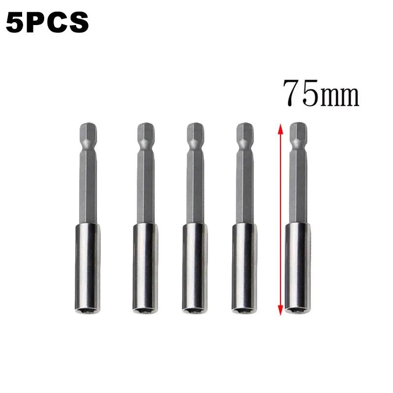 1/5pcs Magnetic Screwdriver Extension Hexagonal Handle Extended Connecting Rod Carbon Steel Screwdrivers Bit Holder Power Tools