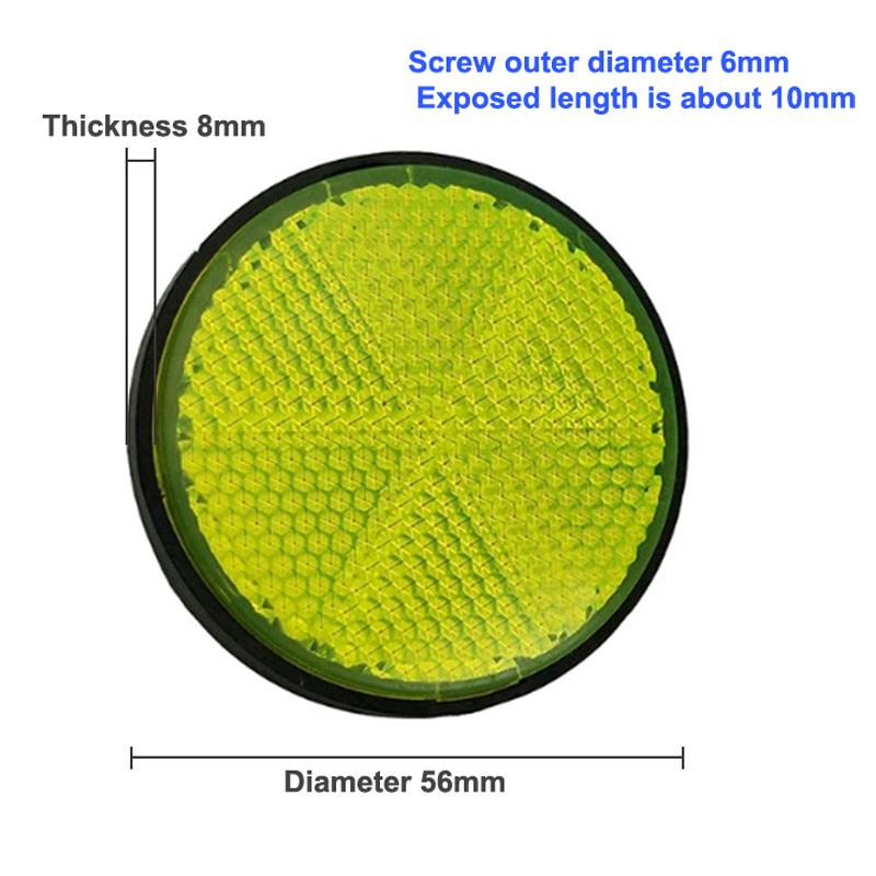 Motorrad, Elektrofahrrad, Hochreflektierender runder Reflektor, Reflektor, Hinterrad-Schutzblech-Bremswarnvorrichtung
