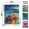 Full Round Diamond Painting Landscape Seaside Embroidery Rose Diamond Mosaic Cross Stitch Handmade Painting Art Gift Wall Art 30x40cm/12x16inch